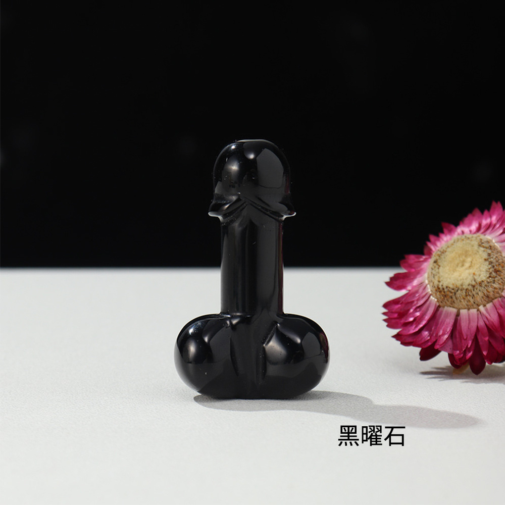 宝石工艺品 新奇特雕刻情趣 2寸天然水晶石jj 男性丁丁 厂家批发