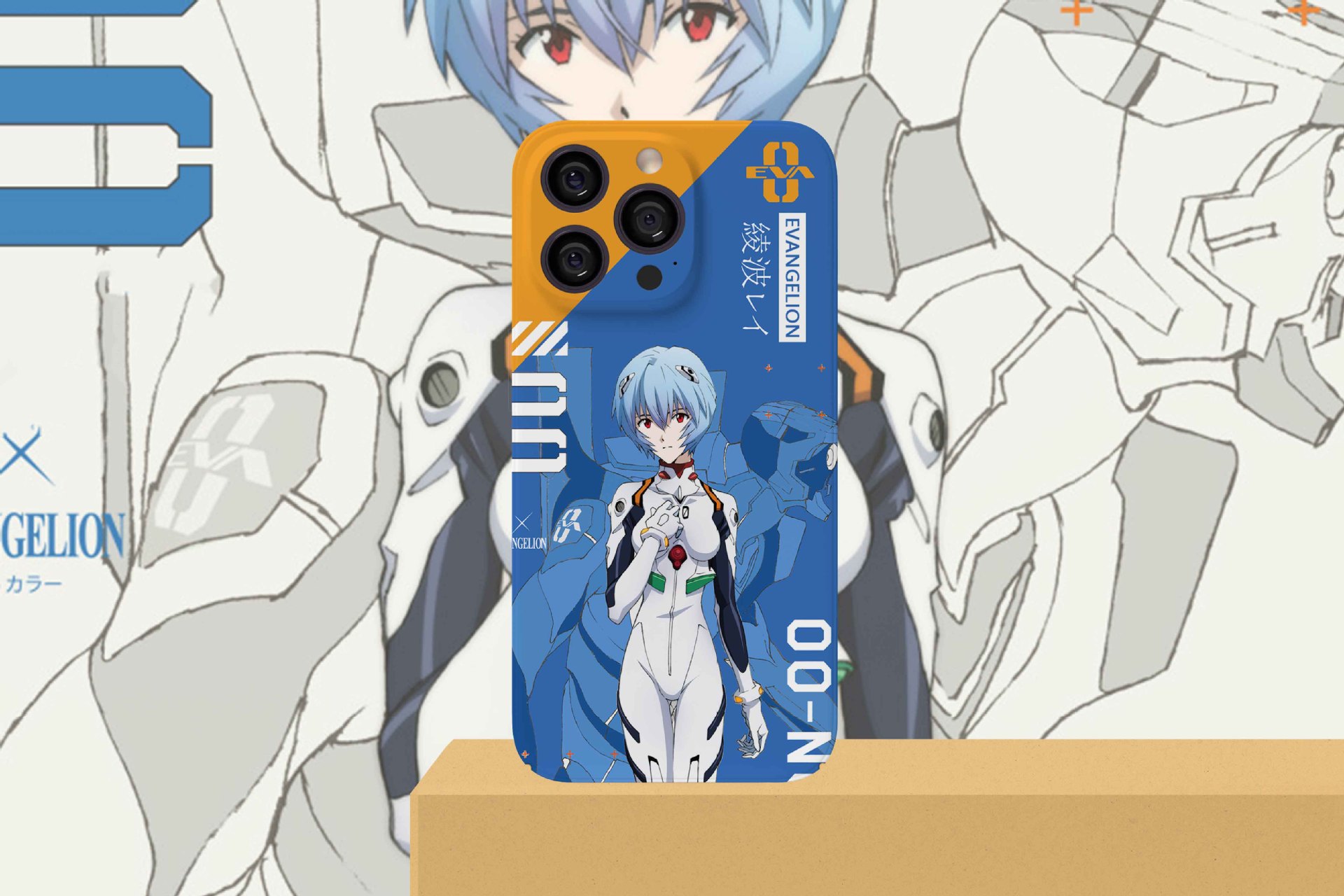 eva绫波丽新世纪福音战士适用华为oppoviv红米苹果14手机壳菲林硬