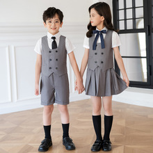 儿童校服班服小学生马甲套装幼儿园园服学院风毕业摄影服工厂直销