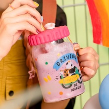 miniso名创优品可口可乐耐热耐高温玻璃杯吸管杯ins风大容量水杯