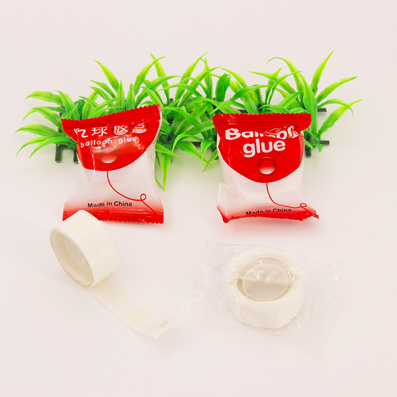 Wedding Holiday Decoration Birthday Party Decoration Seamless Balloon Glue Sticker Roll 100 Tablets Transparent Bag Roundots