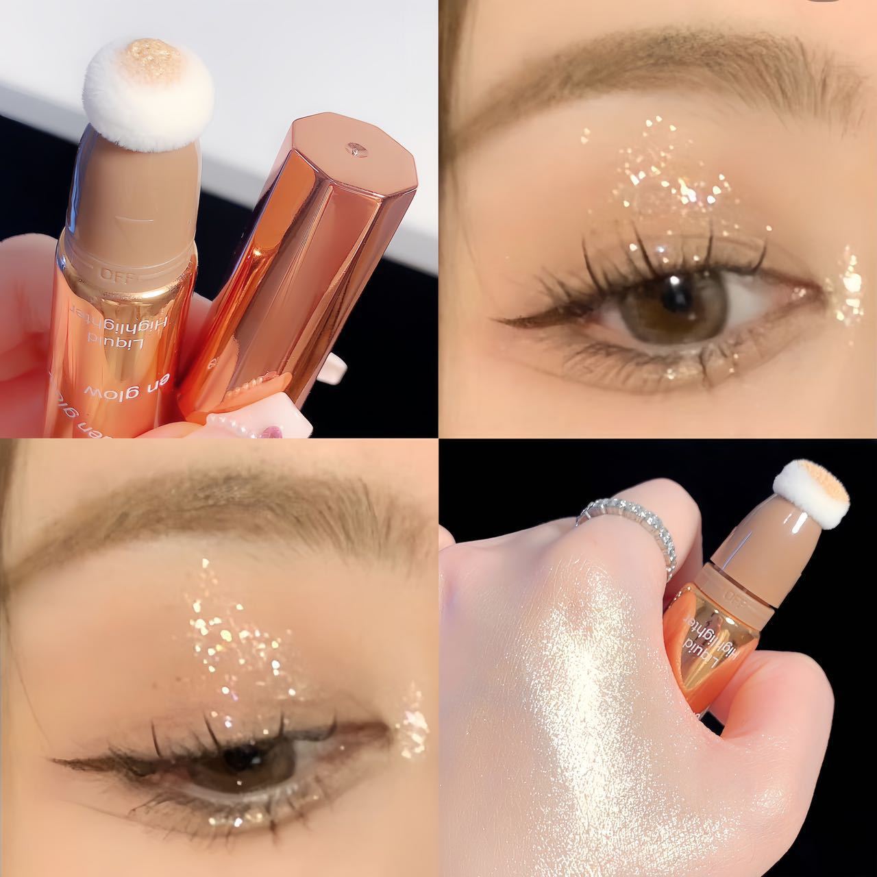 New Product Diamond in the Debris Thin and Glittering Eye Shadow Liquid Eye Shadow Grass a Drop of Tears Crouching Silkworm Brightening Face Lift Cream Cross-Border Wholesale