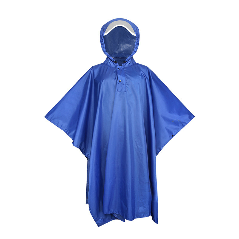 Raincoat Factory Customized Men's and Women's Polyester Fabrics Single Adult Electric Bicycle Poncho Drawing Sample Production and Processing