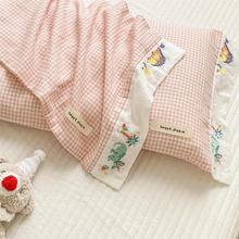 T9J5批发A类全棉双层纱布儿童换洗枕套 婴儿幼儿园乳胶枕记忆棉枕