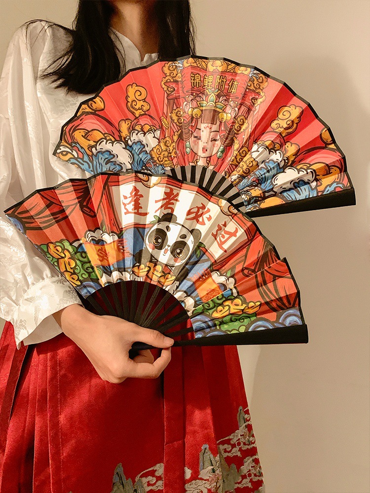 逢考必过中考高考礼物~新中式古风国潮折叠扇子中国风折扇女学 s