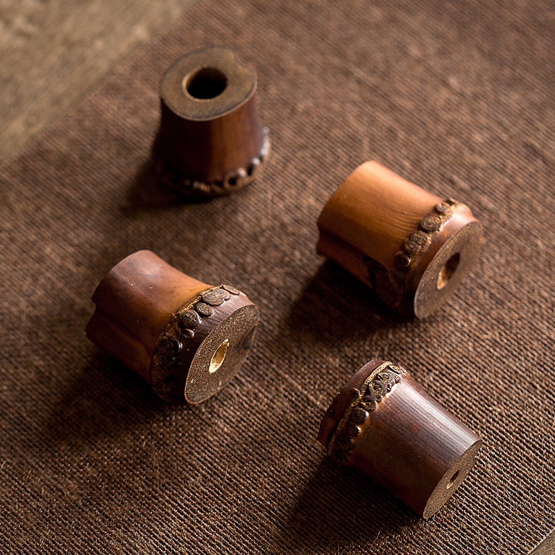 老竹盖置 竹根茶壶盖托 竹制紫砂壶盖 茶碗盖碗盖置茶道配件