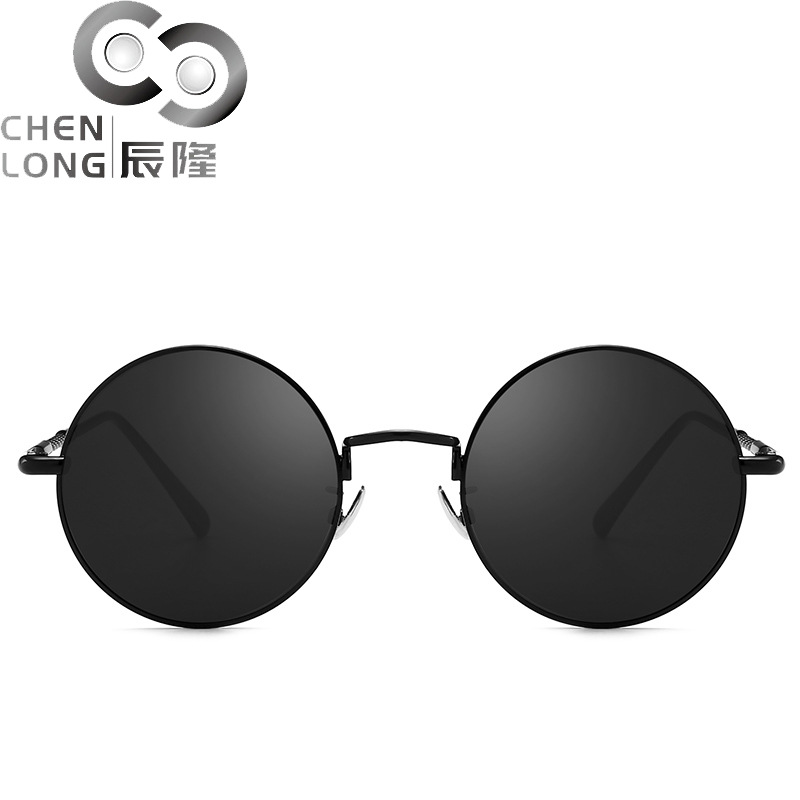 新款复古偏光太阳镜圆形revo镀膜反光太子镜男女开车墨镜9910