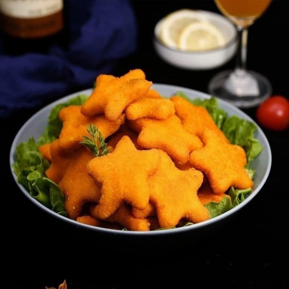 翱马香五星鸡块1kg鸡块批发鸡米花柳炸鸡块鸡翅生鲜50个装