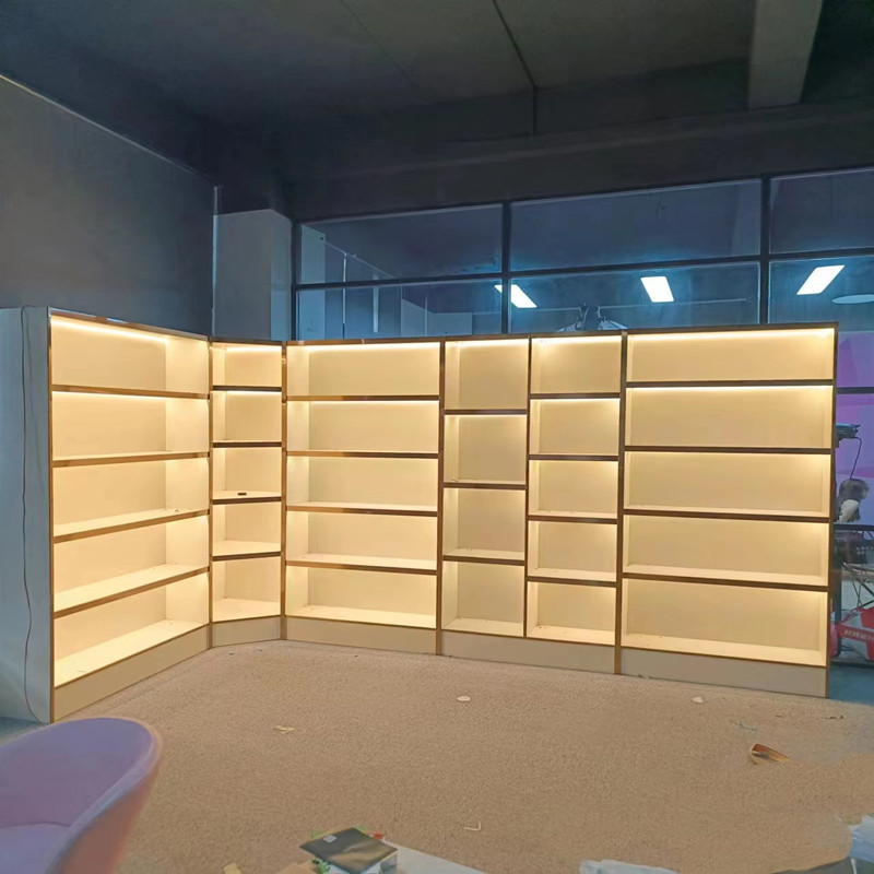 百货展示样品柜直播间展示柜化妆品展示柜手办模型出纳柜香包展示