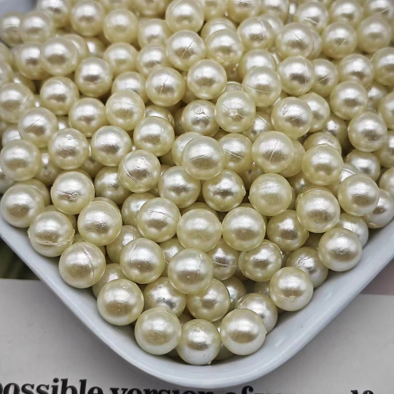 打钉珠子6mm-10mm无孔珍珠 pp材质仿珍珠 整圆无孔仿珍珠无孔泡珠