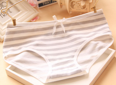 日系cd变装蓝白条纹紧身内裤 男用性感伪娘cos胖次女装大佬用品