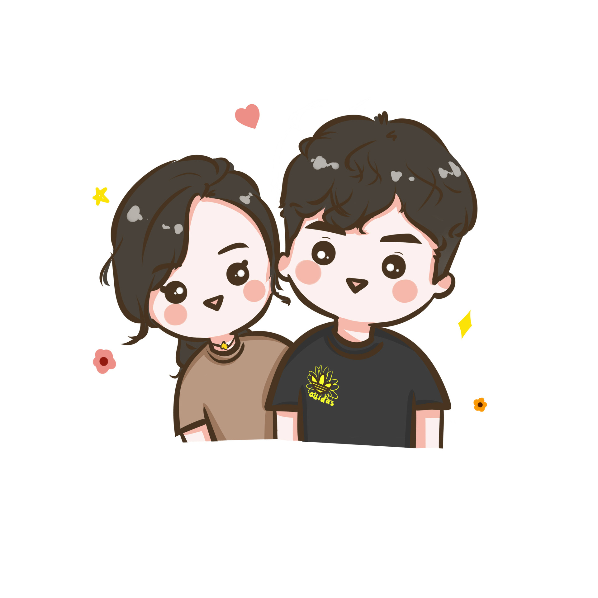 手绘头像q版卡通动漫真人照片转漫画人物设计情侣头像画画