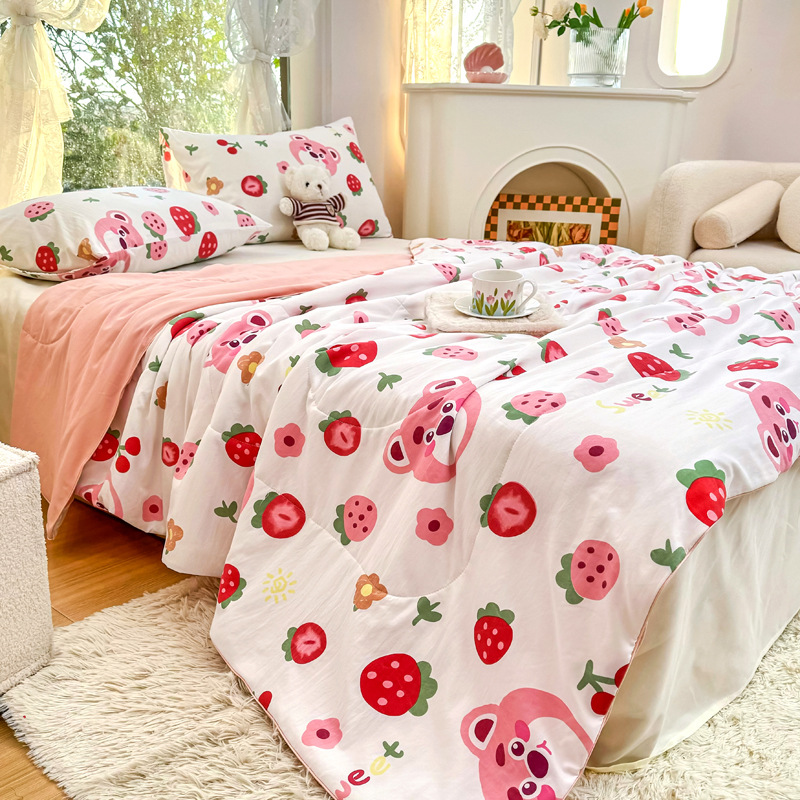 Summer Blanket Class a Maternal and Child Grade Children Quilt Airable Cover Summer Single Thin Duvet Student Dormitory Duvet Insert Cover Blanket