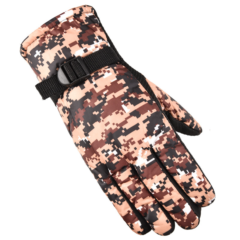 迷彩手套男士冬季户外运动保暖加厚骑行手套摩托车地摊滑雪棉手套