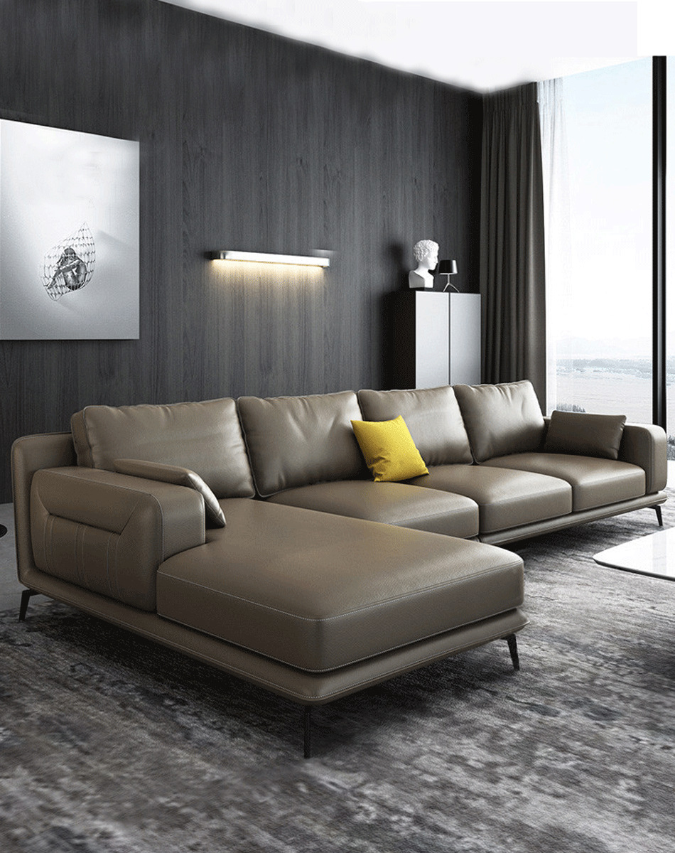 沙发头层牛皮客厅简约现代轻奢大小户型左右组合转角2021新款￥630