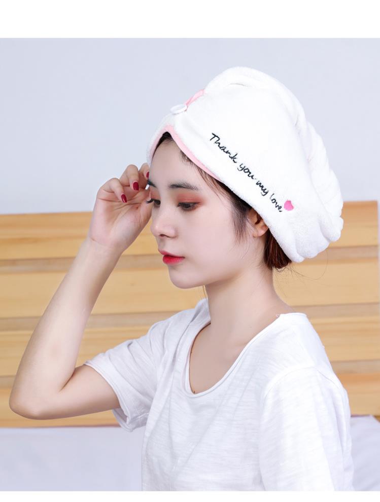 韩版珊瑚绒干发帽女吸水可爱网红成人加厚款包头毛巾擦头发头饰品