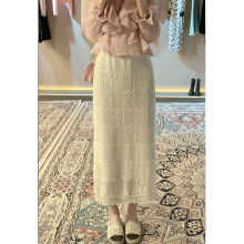 温柔风复古蕾丝半身裙女夏季2023新款韩系轻熟风高腰气质长版裙子