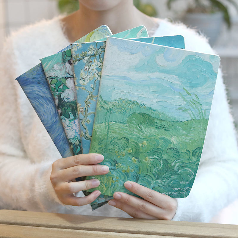4本装 星月夜 b5车线本梵高油画笔记本记事本子作业本 40张/本