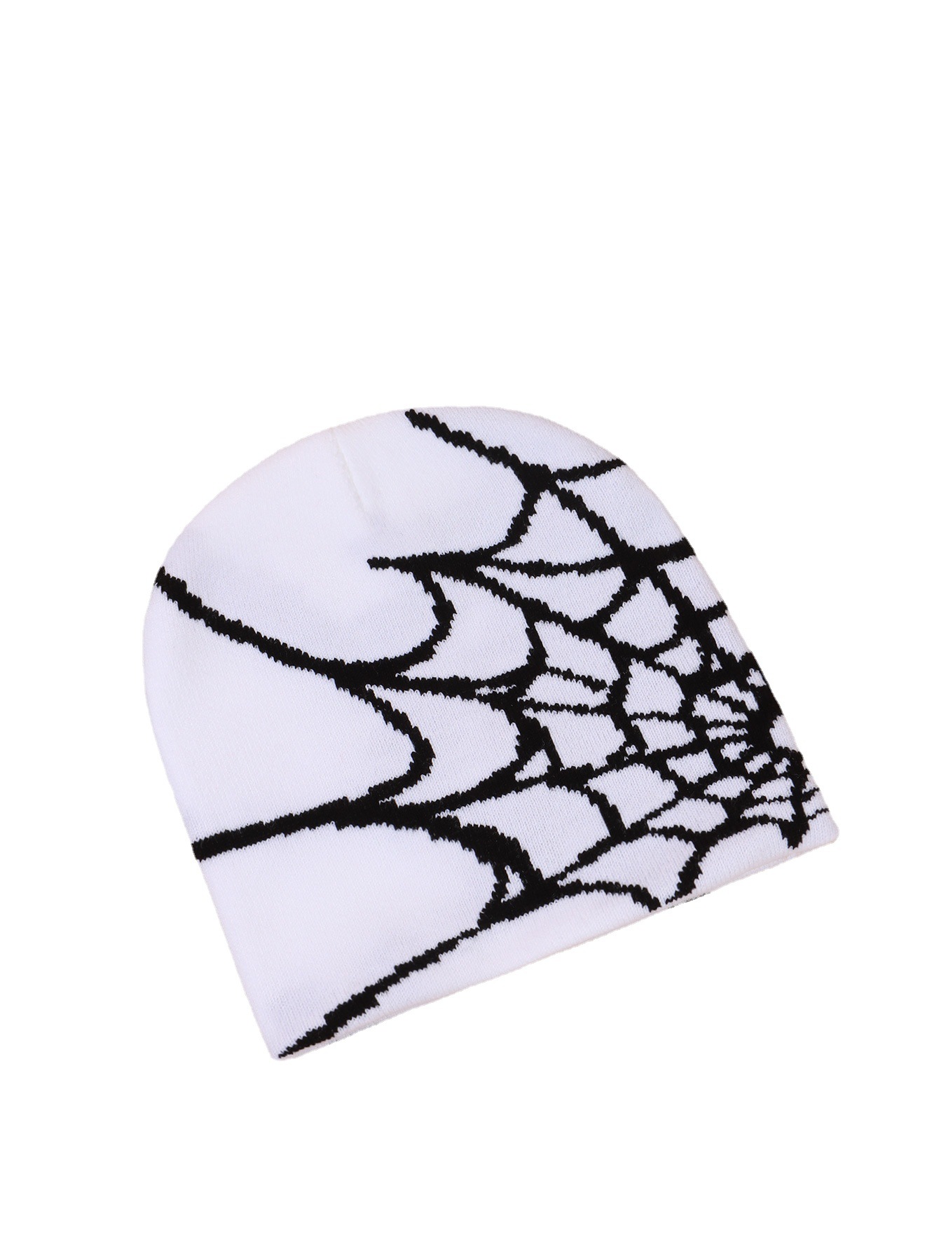 Cross-Border Shein Amazon New Spider Web Brimless Beanie Hat Cute Wool Warm Hat Cartoon Knitted Hat Female