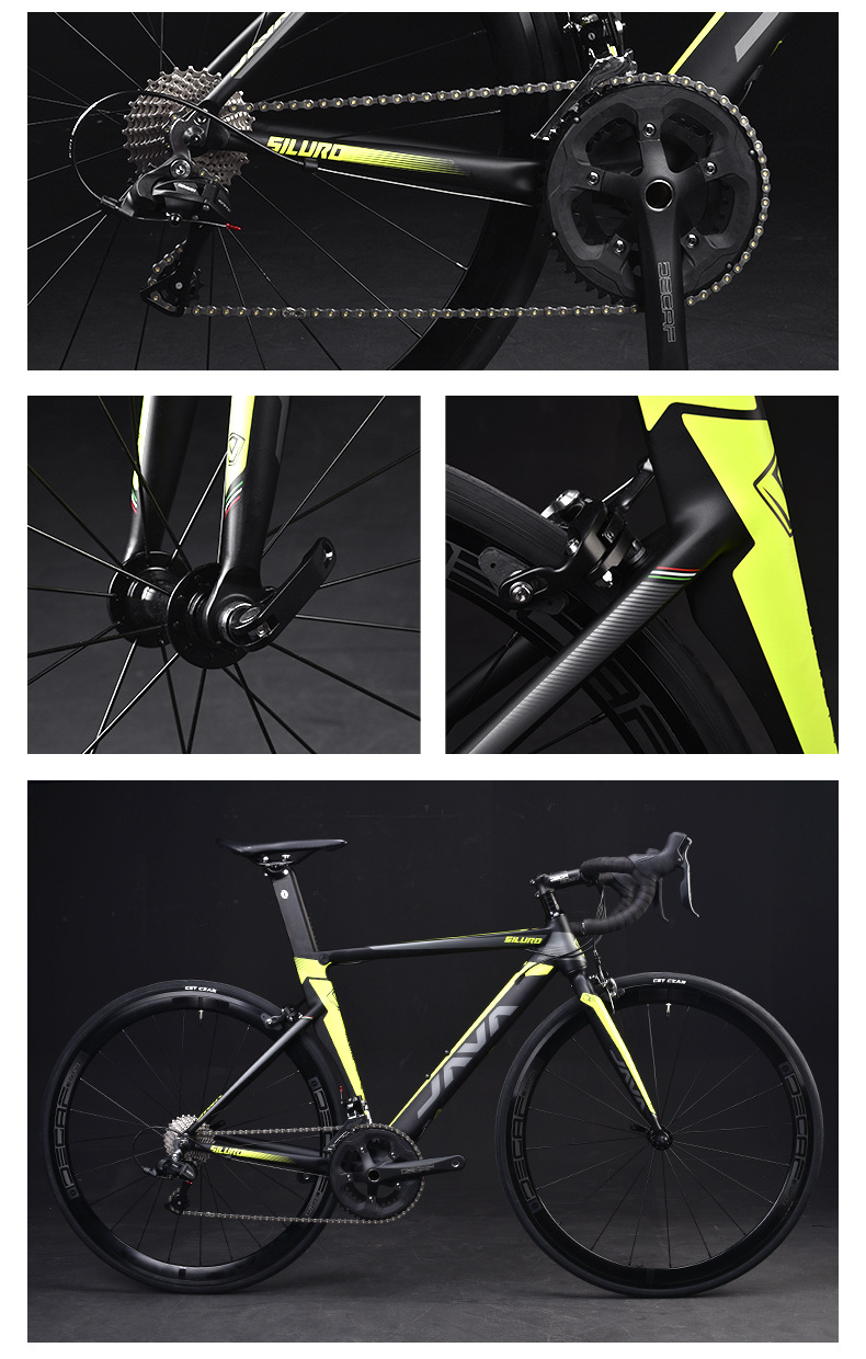 java佳沃鱼雷2公路车18速v刹整车赛车碳纤维前叉铝合金公路自行车