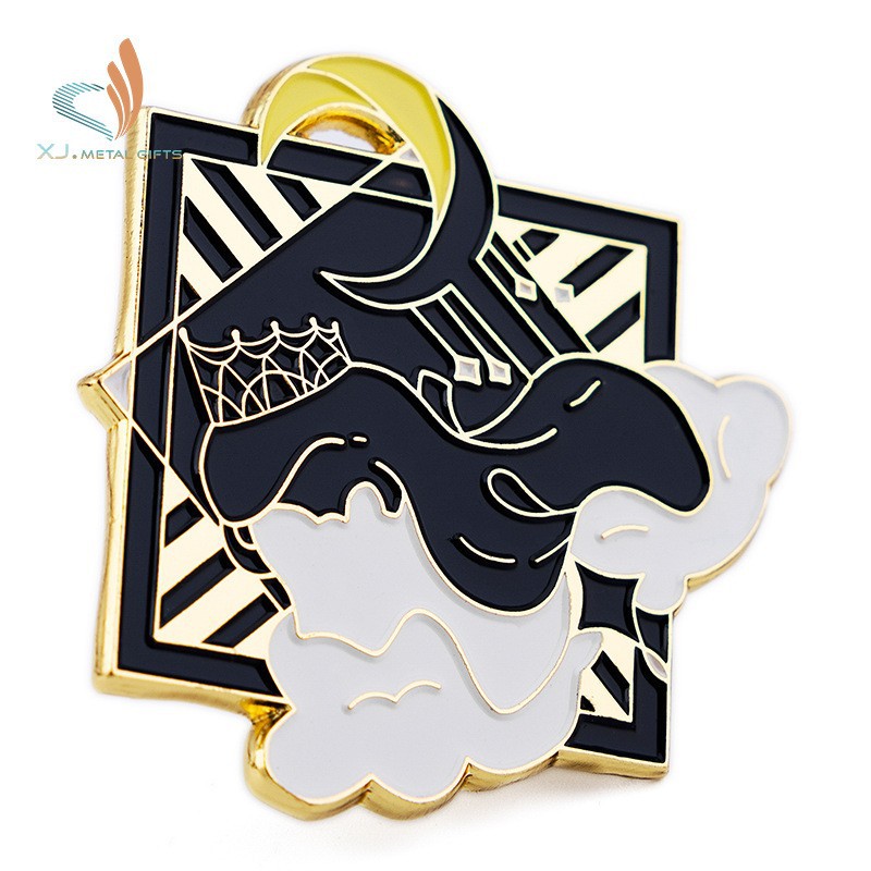 金属合金镀金烤漆珐琅徽章人物卡通动漫月亮公主胸章线条-阿里巴巴