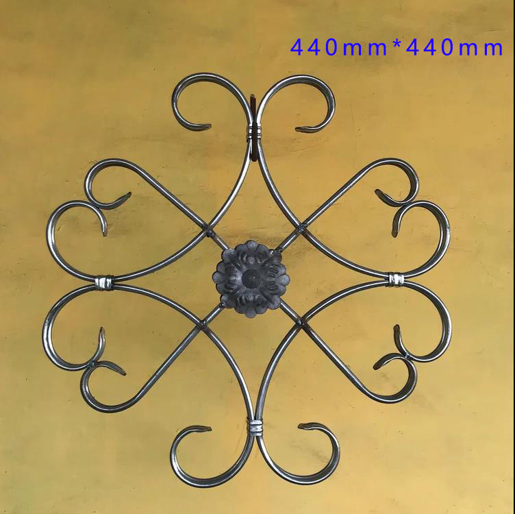 管子花铁艺配件 铁艺大门围栏阳台护栏楼梯栏杆装饰空心管弯花