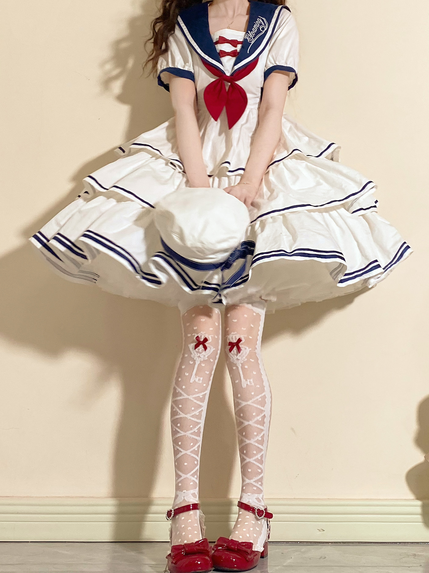 lolita薄款提花大腿袜洛丽塔过膝袜甜美日系lolita长筒袜lo