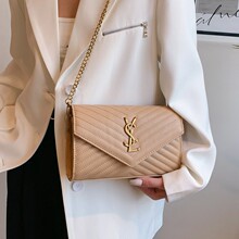 潮牌字母CBMYL五金包包女新款高级感小方包百搭包盖式单肩斜挎包