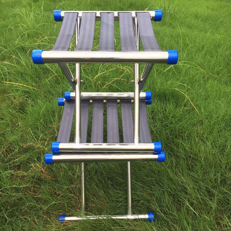 加厚不锈钢马扎户外折叠凳子钓鱼椅小凳子野餐折叠椅便携家用板凳