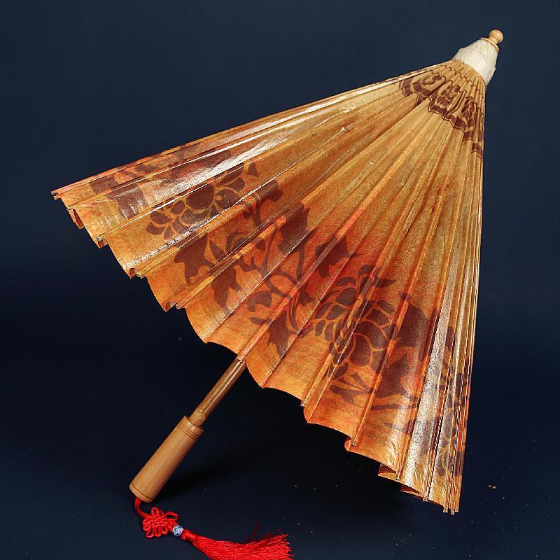 纸伞古风写真油纸伞旗袍国风长柄伞复古汉服流苏桐油竹伞长柄雨伞