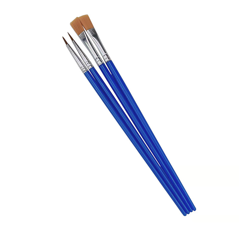 水粉笔彩绘涂鸦画笔蓝杆塑料勾线笔排线diy数字油画手绘美术画笔