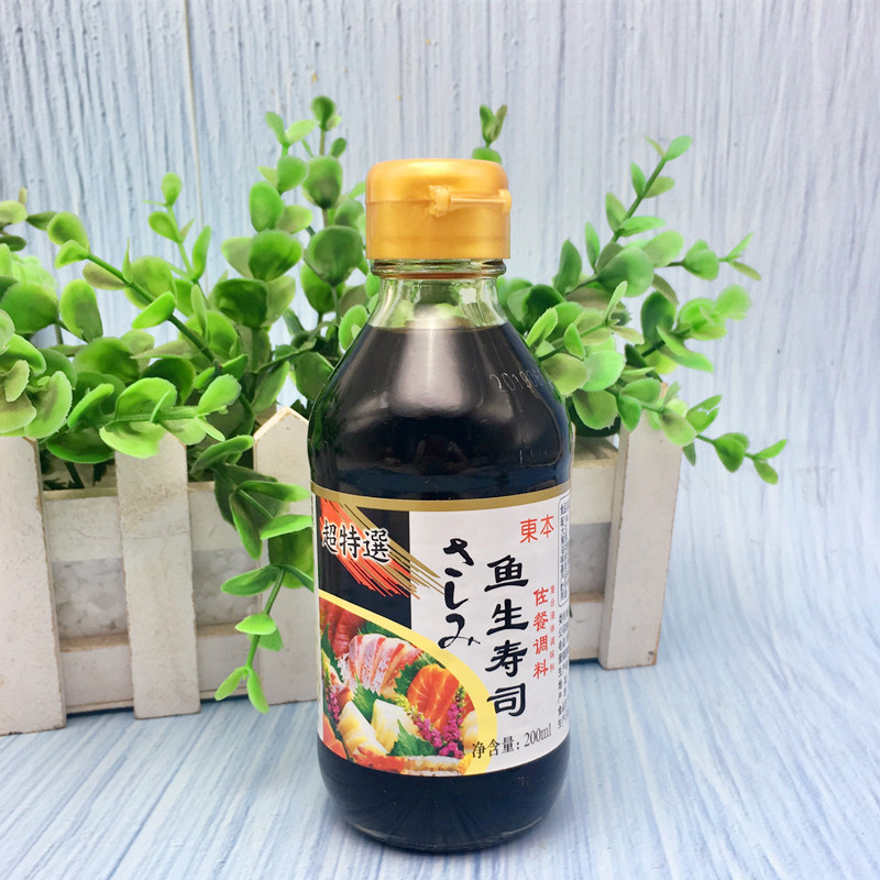 东本鱼生寿司酱油 日料海鲜生鱼片刺身酱油蘸料6瓶装酱油否