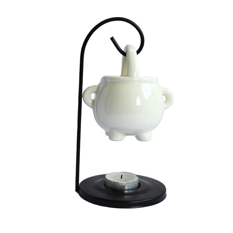 Creative Iron Rack Hook Ceramic Aromatherapy Stove Foreign Trade Witch Soup Cup Water Drop Essential Oil Stove Candle Iron Rack Cross-Border