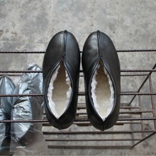 马奈品牌老北京布鞋羊毛皮面皮里传统皮鞋老牛皮鞋底透气鞋代发