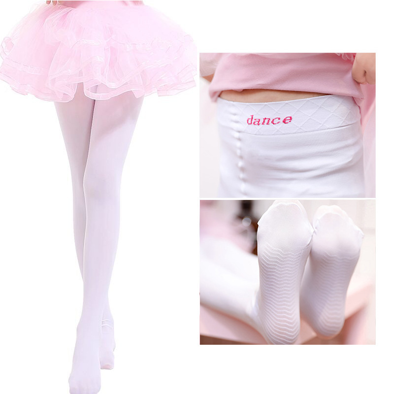 Children‘s Pantyhose Spring/Summer Thin Girls Dance Socks Grade White Stockings Not Easy to Pill Student Leggings