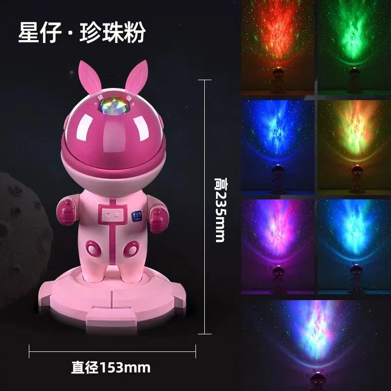 New Astronaut Starry Sky Glowing Night Lights Indoor Bedroom Atmosphere Projection Lamp Spaceman Decoration Wholesale