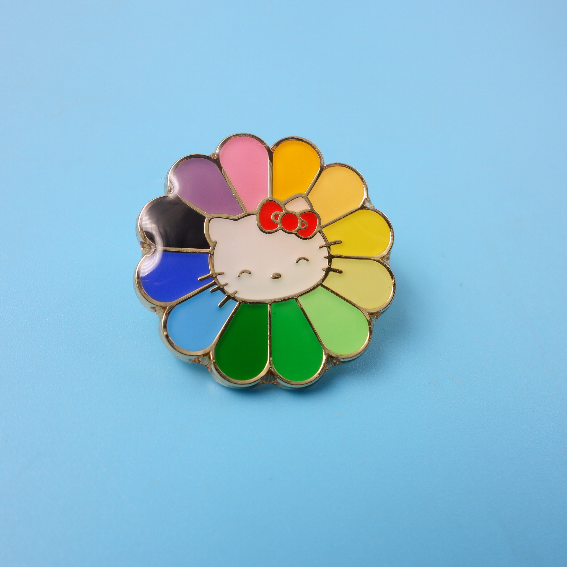 生产金属证章 太阳花徽章 烤漆滴胶徽章 卡通徽章