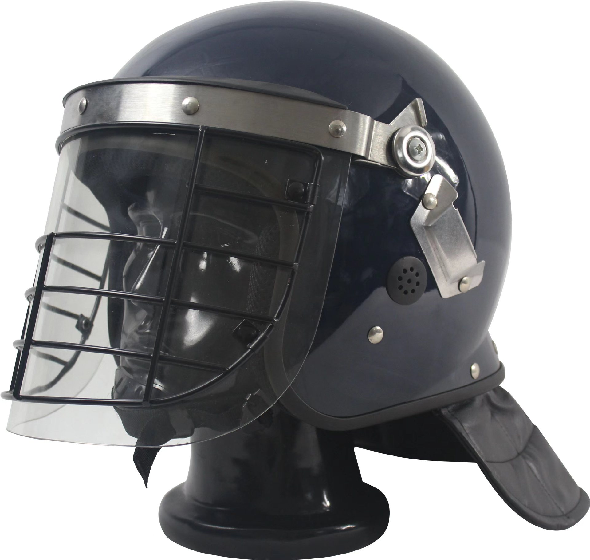 铁丝网面罩型防暴头盔 特种防护防暴头盔 保安防爆钢盔器材