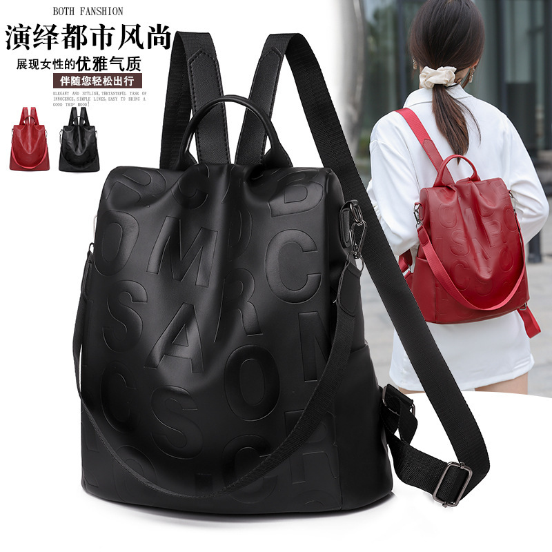 Cross-Border Trendy 2022 New Fashion Backpack Large Capacity Women's Travel Bags Backpack Student Backpack