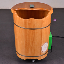 1S7E木风泡脚桶木桶加热恒温家用按摩全自动木质木盆小腿蒸汽洗脚