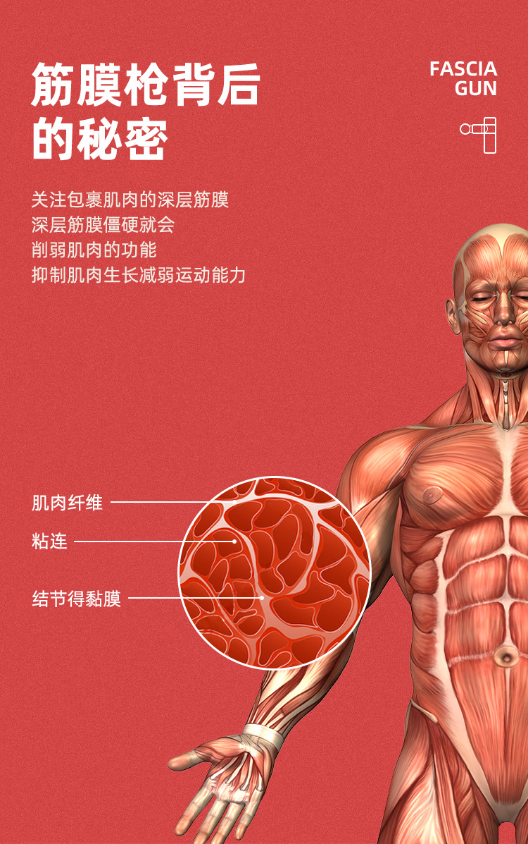 筋膜枪肌肉放松按摩器颈膜仪专业级健身肌膜抢迷你电动按摩枪