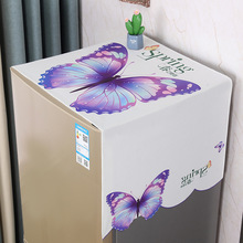 简约现代冰箱巾家用单双开门冰箱微波炉洗衣机盖巾防水防晒防尘罩