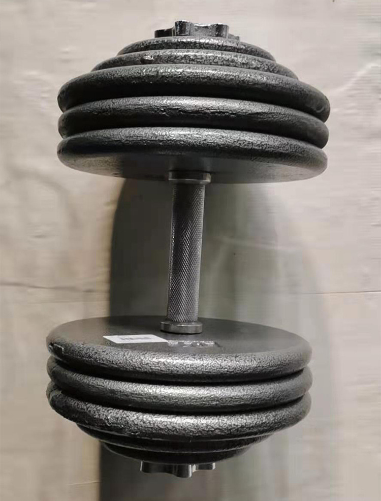 跨境批发商用健身房烤漆哑铃杠铃家用健身器材练臂肌举重平头哑铃