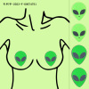 Neon Green Alien Pasties一次性胸贴软格利特绿色外星人荧光乳贴|ms Neon Green Alien Pasties一次性胸贴软格利特绿色外星人荧光乳贴|ms