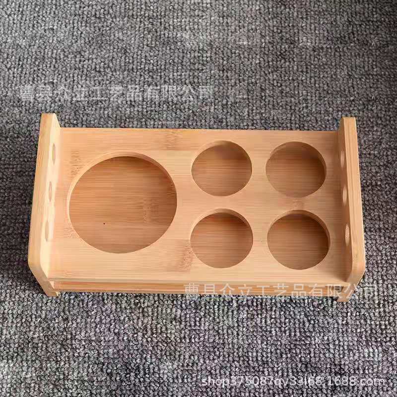 Bamboo Wooden Wine Glass Holder Shooter Glass White Wine Glass Creative Liquor Divider Water Cup Holder Cup Storage Rack Storage Drain Rack