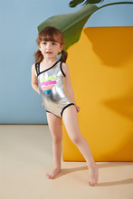 Shinning Kids Girls Swimwear 2022 Children Single Shoulder S