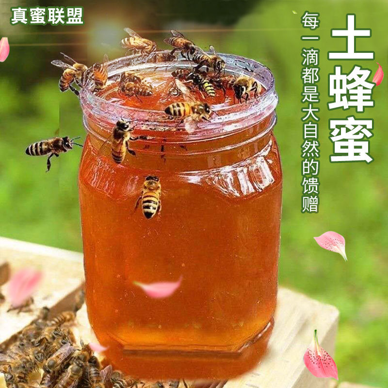 甄好货蜂蜜野生深山百花蜜山花蜜天然土蜂蜜农家自产百花蜂蜜