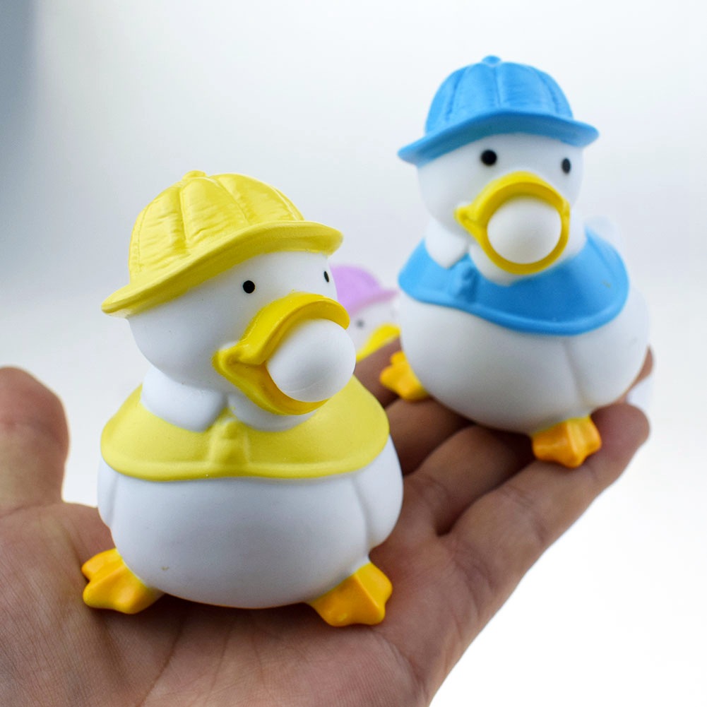 新奇特吐泡鸭子解压神器吹泡泡鸭子捏捏乐挤压吐泡泡动物逗乐玩具
