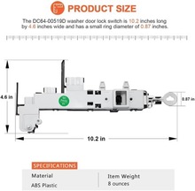 DC64-00519D适用三星洗衣机门锁开关 120v 7插