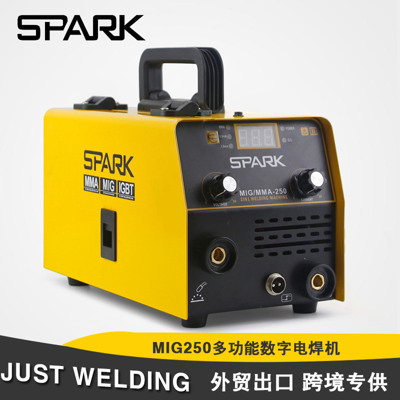 跨境搜SPARK无气保焊机手工焊MIG250多功能数字电焊机二保焊外贸